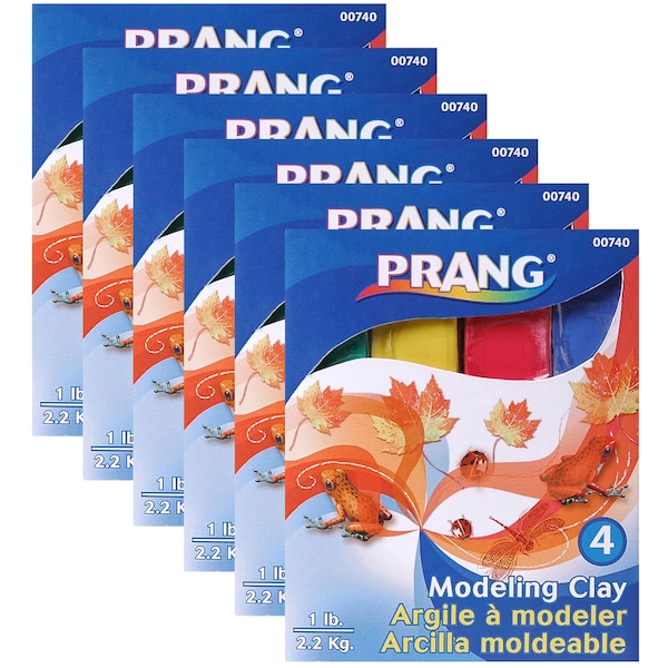 Modeling Clay, Assorted, 1 lb. Per Pack, PK6